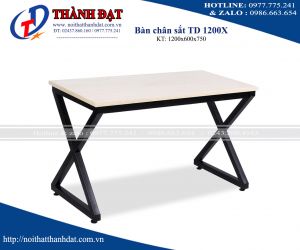 bàn làm việc chân sắt TD1200X