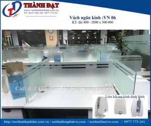 Vách ngăn kính trên mặt bàn VN 06