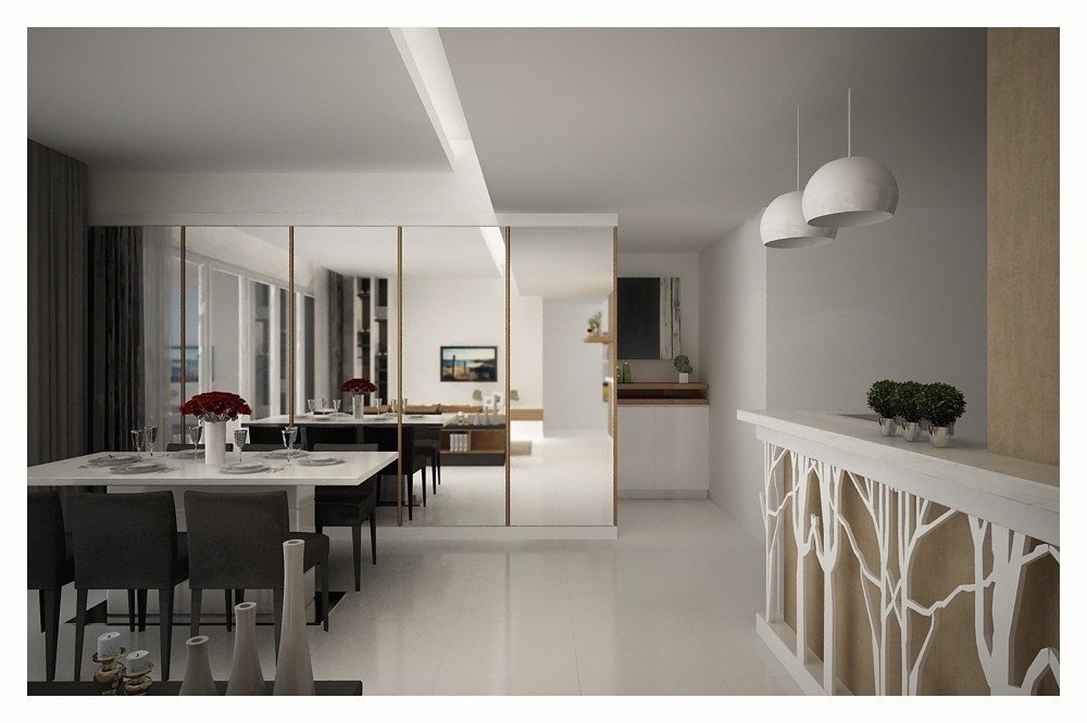 Căn hộ hiện đại với thiết kế nội thất cực đơn giản